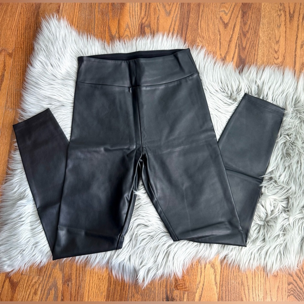 Abercrombie & Fitch Vegan Leather Pants - Black